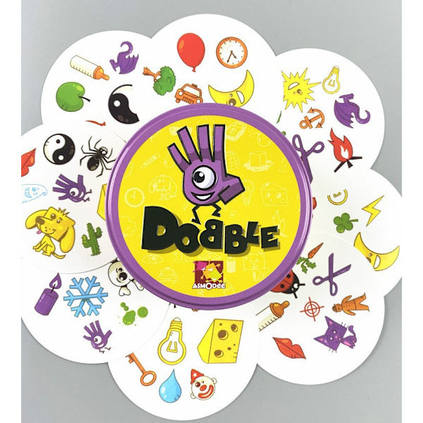 Klassisk kortspil til børn fra 6 år - 2 til 8 spillere - Spilletid 15 minutter - Spil til børn (dobble lilla gammel stil)