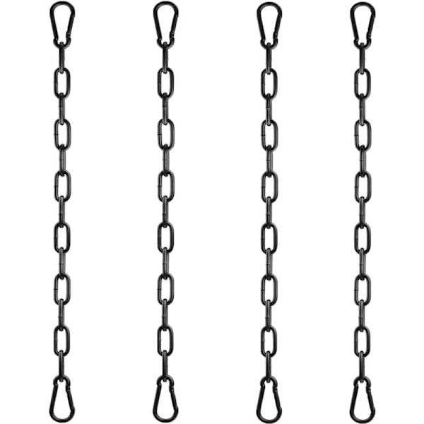 4-osainen jatkoketju riipputuolille Ø4mm 50cm Metalliketju Balançoire-kanava 8 karabiinilla Avaimenperä