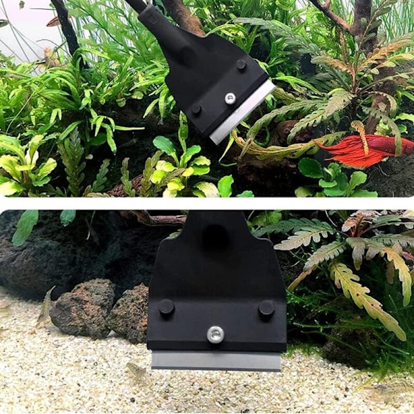 Algerenser, Akvariumskrape, 53cm Algerenser, Akvarium Algerenser Skrape, Akvarium Rengjørings Razor, Glass Algerenser, med Avtakbar Stang