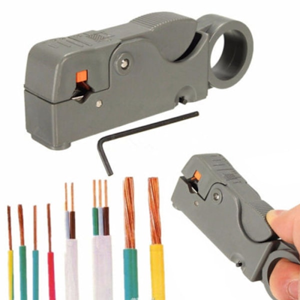 2 stk roterende koaksial koaksialkabelavstriper kutterverktøy for RG58 RG59/62 RG6 kabelavstriper