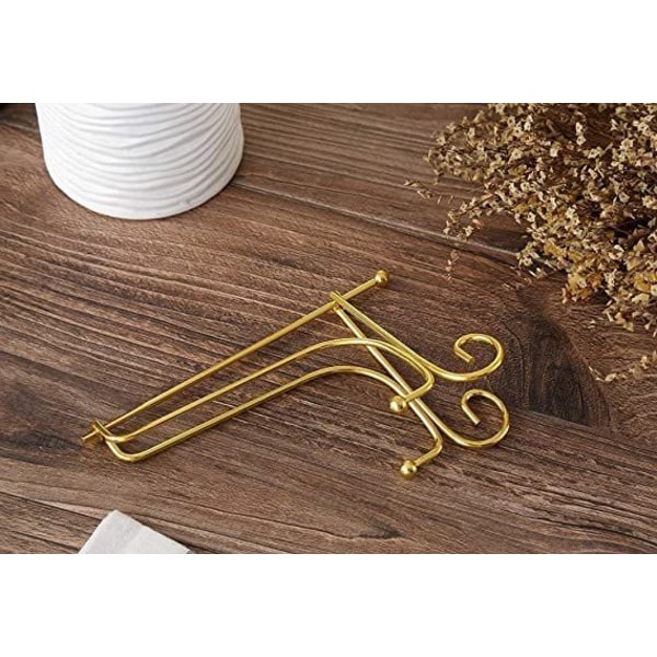 (2 stk) 4\" Jern Display Stativ, Lille Guld Jern Staffeli Plade Display Fotoholder Stativ, Display Kort, Dekorative Tallerkener