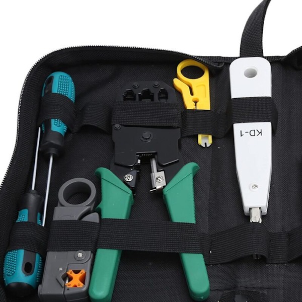 Nettverksreparasjonsverktøy Crimping Tool Kabeltester Kontakter Crimper Verktøy Egnet for DIY Datamaskin for RJ45 RJ11 Cat5e Cat 6 Kabeltester