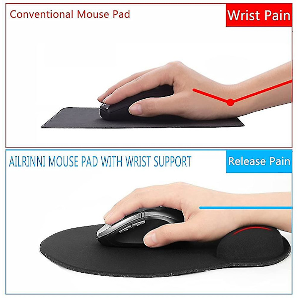 Musmatta, gelspelande tangentbord och mus handledsstöd matta, ergonomiskt minnesskum handled