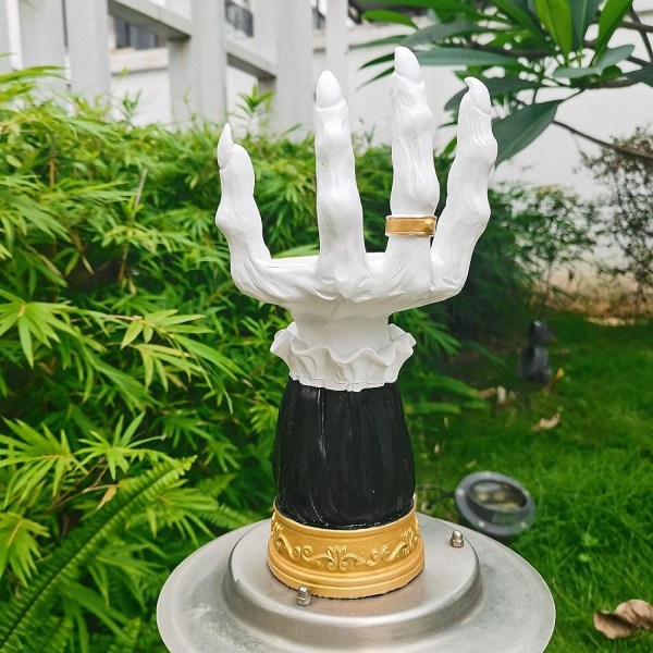 Halloween ljusstake spöke häxhand formad harts ljusstake, palm häxhand ljusstake Halloween hemfest dekoration, hemsökt hus de