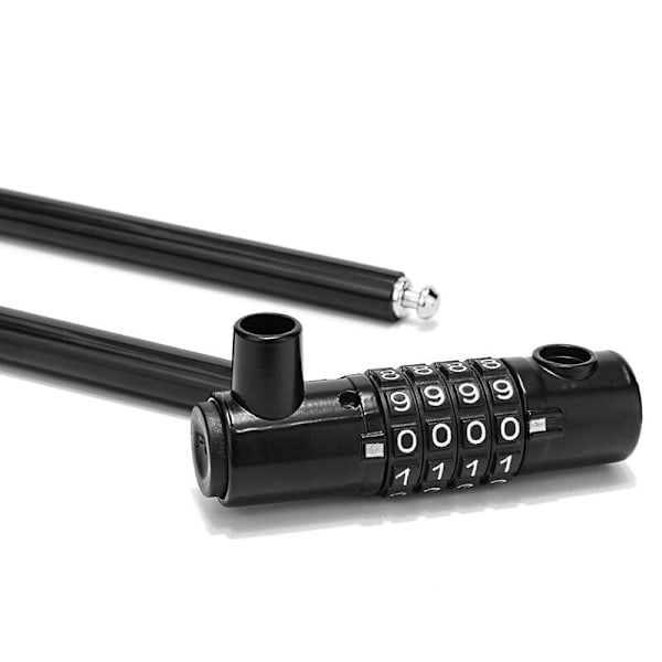 Stöldskydd Velo 4-siffrig kod - 18 cm med långt handtag - Vattentätt cykelstöldskydd med återställningskod - Elektriskt sparkcykelstöldskydd, grindar, fästen