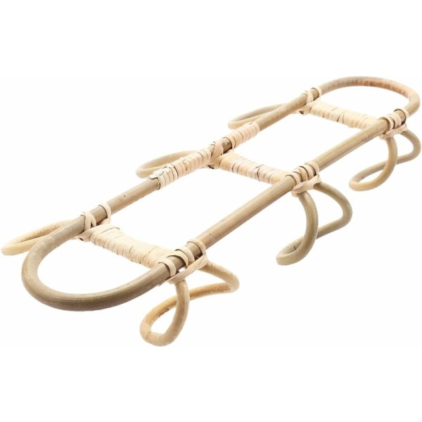 Rattan väggkrokar Barnkläder Organizer Rack Kläder Hängande Hängare Rattan Hängare Barnrum Dekor Hängare