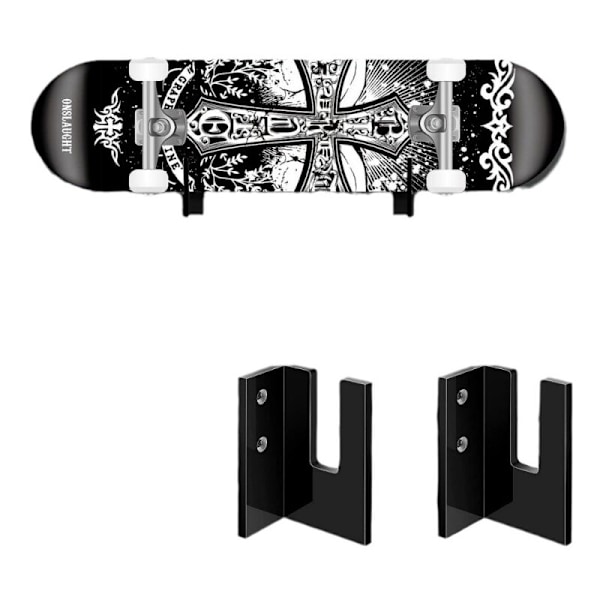 (Sort) Garage ski støtte - 2 akryl ski displays - et must for sportsentusiaster, lokale ski, tilpasset soveværelset, hjemmet, butikken, b