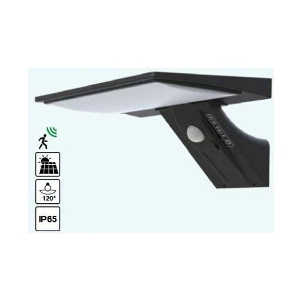 LED-SOLVÄGGLAMPA - RÖRELSESENSOR - 520 LUMEN