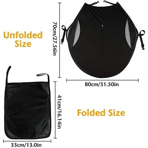 Universell barnvagnssolskydd Anti-UV UPF50+ Sufflett Justerbar Barnvagnssufflett Vindtät Skydd Solskydd Anti-UV-skydd p
