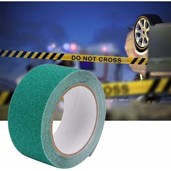 Skridsikker gulvtape, 5 cm x 5 m kvartssand skridsikker tape (grøn)