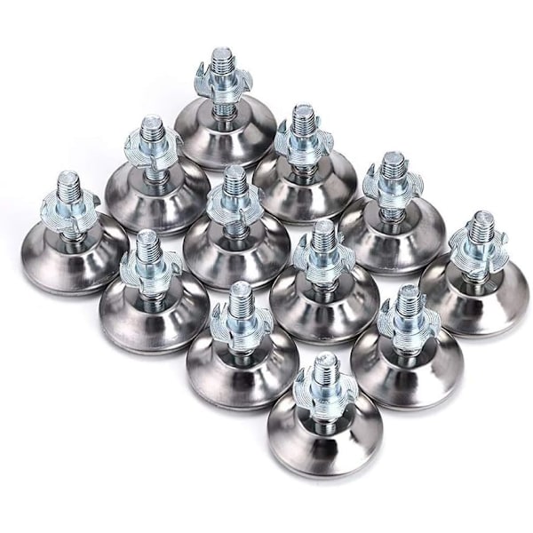 16 st möbelfot, M10 x 24 mm justerbara möbelben, justeringsskruvar för möbelben, stol, bord