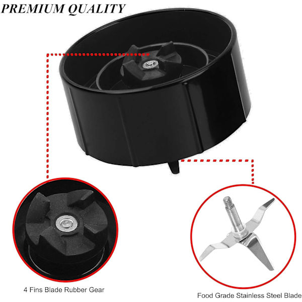 4 stk. kniver til 250W Magic Bullet Blender Juicer, Magic Bullet kniv reservedeler, Magic Bullet mikser tilbehør Juicer tilbehør MB 250W