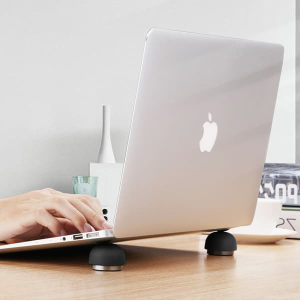 Bærbar computer kølestativ, ergonomisk bærbar computer kølepude lille usynlig kølebold bærbar magnetisk bærbar computer kølestativ til bærbare computere
