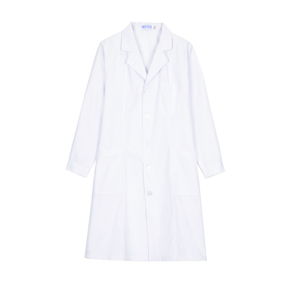 Professionell labbrock för damer, långärmad medicinsk rock i polycotton