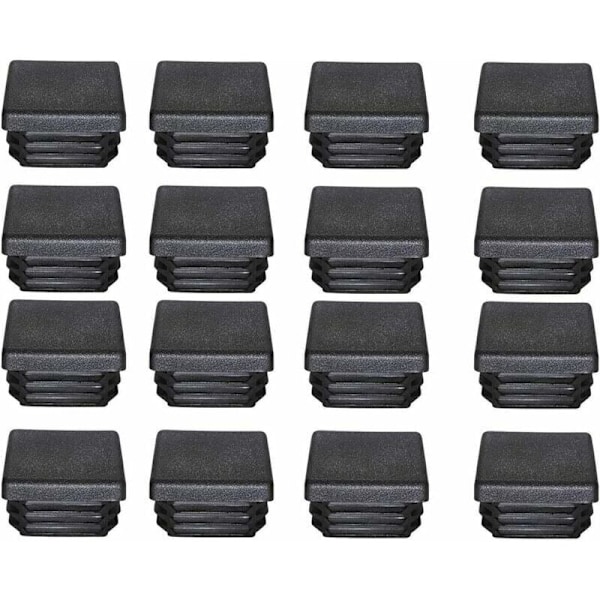 Kampanje, Plastplugg 40x40mm Rør Rør Carre Svart Plastikk Bruk Buffs Møbler For Trampoline Møbler Møbler 16 stk