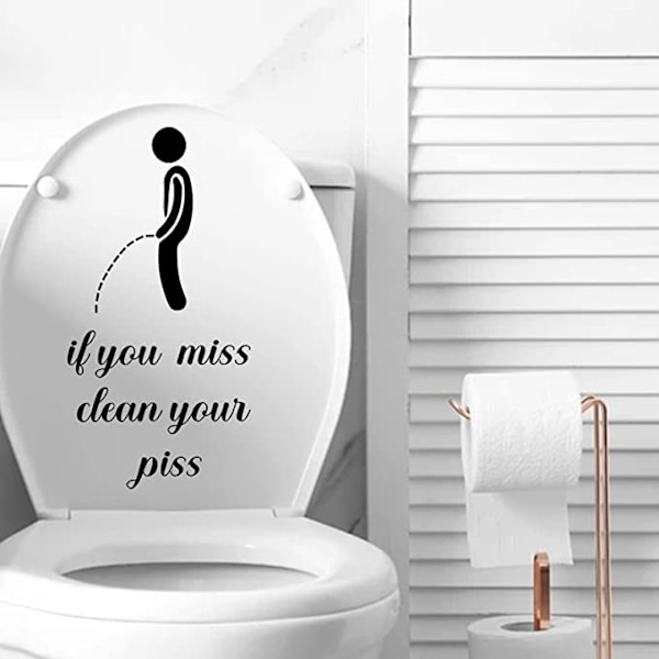Hauskaa WC-kannen tarraa, jonka saatat olla unohtanut (musta)