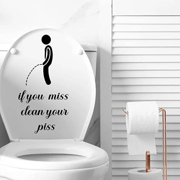 Hvis du gik glip af det sjove toiletlåg klistermærke badeværelsesvæg sti