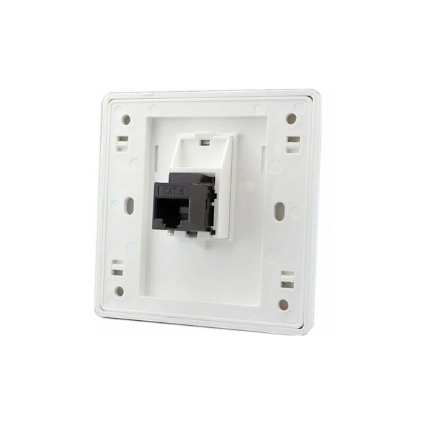 Dubbel Pass Through Gigabit CAT6 Nätverksuttag Hona till Hona RJ45 LAN Frontpanel Rak Internet Jack, 86x86mm 1st