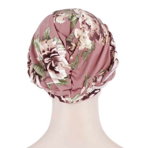 Arabisk wrap hovedtørklæder Trykt børstet mælk silke turban cap flora