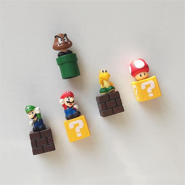 5 kappaletta söpöjä Super Mario 3D -jääkaappimagneetteja