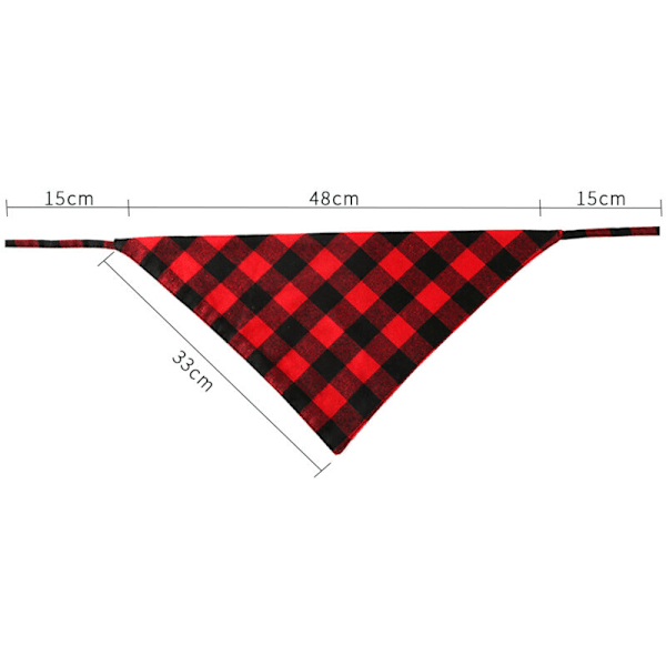 Sæt med 4 hunde-ternede bandanas - justerbare tørklæder Vaskbart tørklæde vendbar bomuld med reb er velegnet til små, mellemstore og store hunde