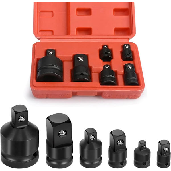 Impact Socket Adapter Kit, Socket Wrench Adapter, 6-delad reducering adapter set för converter socket kit 1/4\" 3/8\" 1/2\" 3/4\"