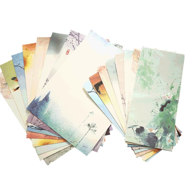 Brevpapper med kuvert, 4 ark brevpapper + 2 kuvert, brevpapper set, brevpapper, skrivpapper