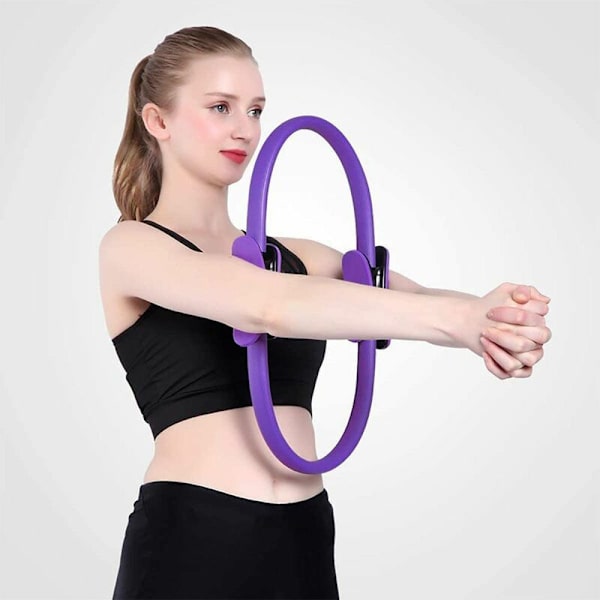 Pilates-rengas - Ensiluokkainen särkymätön taikakuntoiluympyrä reisien, vatsalihasten ja jalkojen kiinteyttämiseen, violetti
