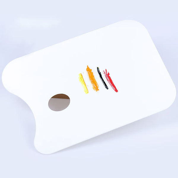 Hvit - 1 stk, pigmentert palett - Stor/Flat/Rektangel - 25,5*37cm