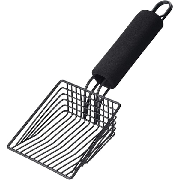 Metallspade för kattsand - djup spade för snabb silning med bekvämt handtag, designad för ägare av flera katter.