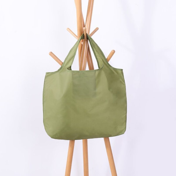 Genanvendelig sammenklappelig indkøbspose Totes Eco Friendly Shopper Bærbar Stor Kapacitet Skulderhåndtasker Indkøbsposer Sammenklappelig grøn