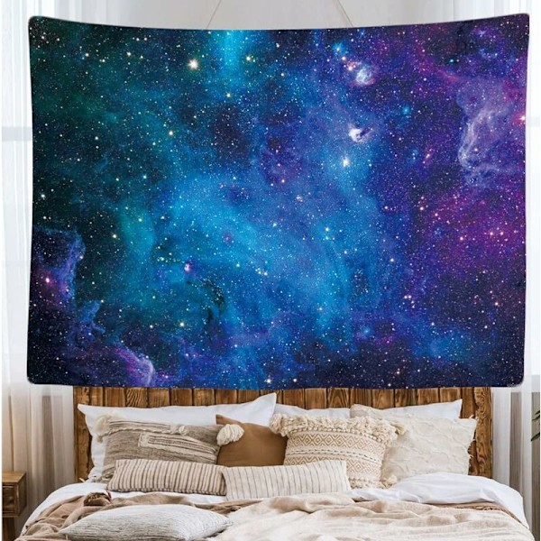 200 x 150 cm Dekorativt vægtæppe Soveværelse - Natur Galakse Univers Planeter Solsystem - Stof Tapet - Æstetisk Vægtæppe - Panorama