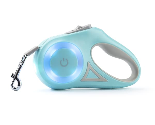 Retractable Dog Leash With Light,dogs Or Cat Flashlight green