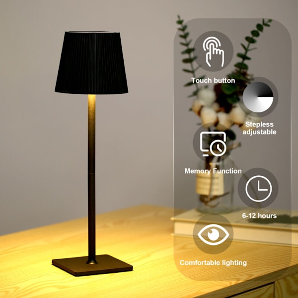 LED bordlampe Moderne gulvlampe med taktil kontroller med variabel intensitet med 3 fargetemperaturer for stue designkontor