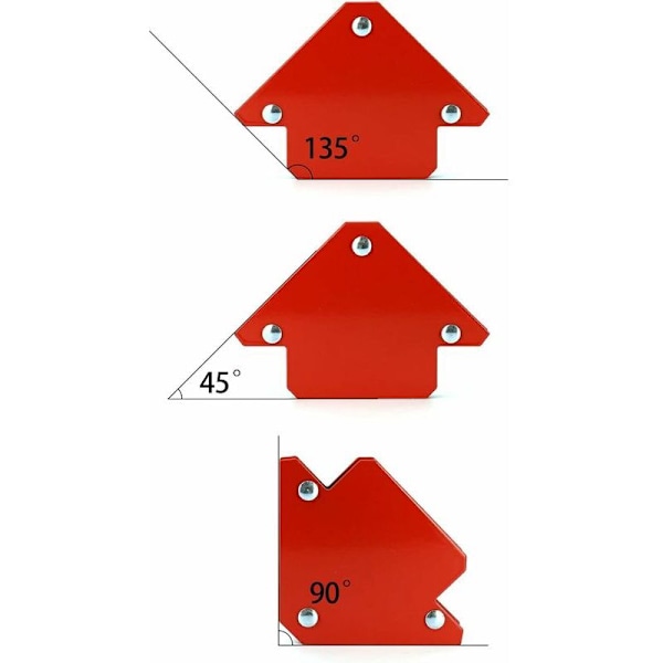 6 kpl Hitsausmagneetti, Magneettinen Hitsausasentaja Hitsauskulma 30°/45°/60°/75°/90°/105°/120°/135°, Pitovoima 6,8 kg/15 lbs - 11,3 kg/25 lbs