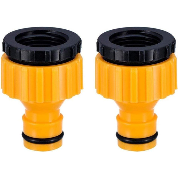 2-pakkaus muovinen 3/4'' ja 1/2'' BSP 2in1 letkun suutin kierteitetty virtaushana liitin kierteitetty hana-adapteri
