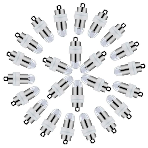 24 Pak Farve Skiftende Mini LED Lys, Vandtætte Nedsænkelige Blinkende Lys til Papirlangerne, Balloner, Blomsterbryllup, Halloween, Julefest