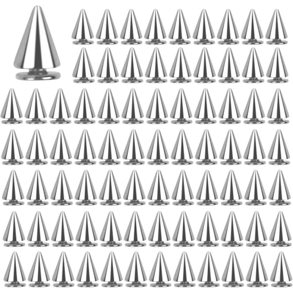 100 stycken 7x10 mm Dekorativa metallnitar punk nitar spetsiga nitar killer nitar punk spetsiga nitar metallnitar för DIY läderhantverk kläder väskor skor s