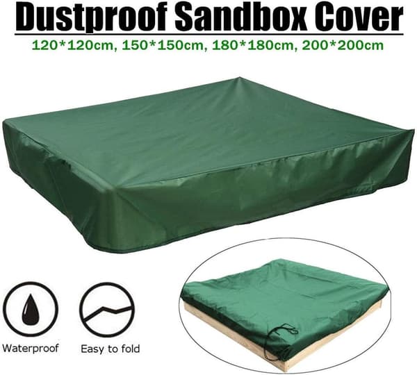 Vattentät sandlådeöverdrag med dragsko för sandlåda 200 x 200 cm