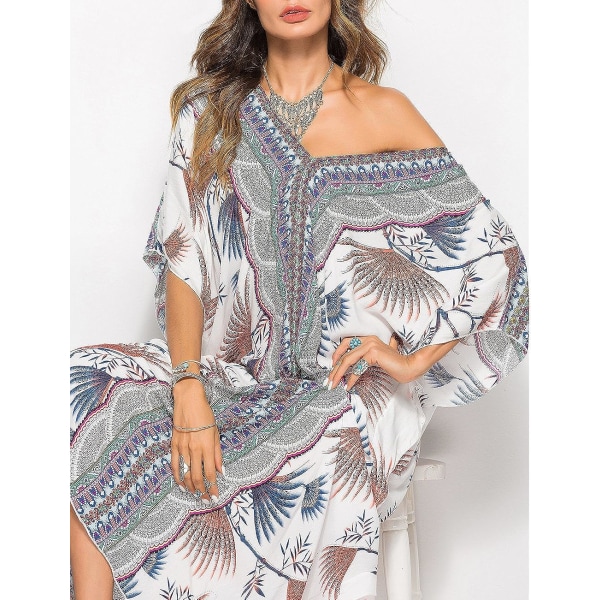 Kvinders badedragt bluse etnisk print lang nederdel