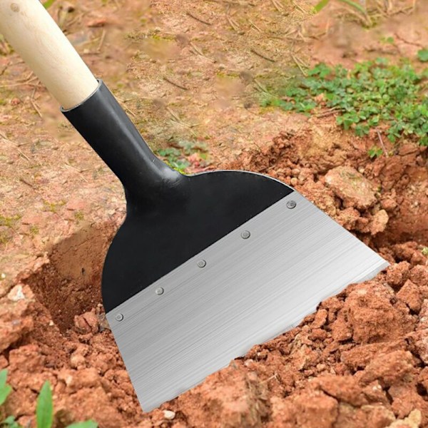 Multifunktionell trädgårdsrengöring spade i stål platt spade för markplantering fast ogräsbekämpning torn spade ogräsbekämpning