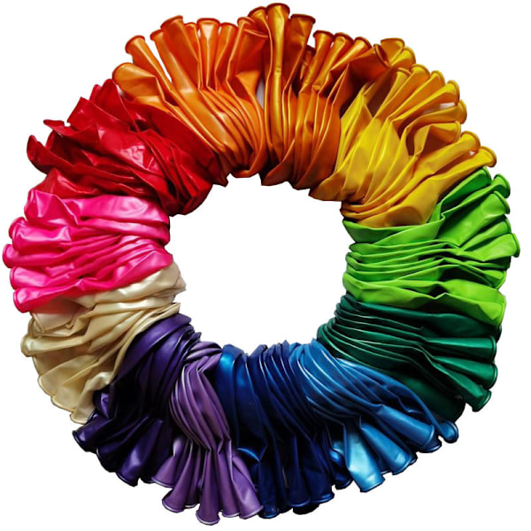 100 Blandade Färgade Ballonger, Multifärgade Latexballonger, Blandade Ballonger för Barnkalas, Bröllop, Fester
