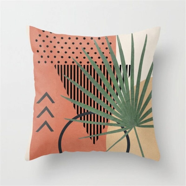 Parti med 4 45 x 45 cm dekorativa örngott kuddöverdrag för sammetssoffa klassiskt kuddöverdrag för hus vardagsrum blad löv