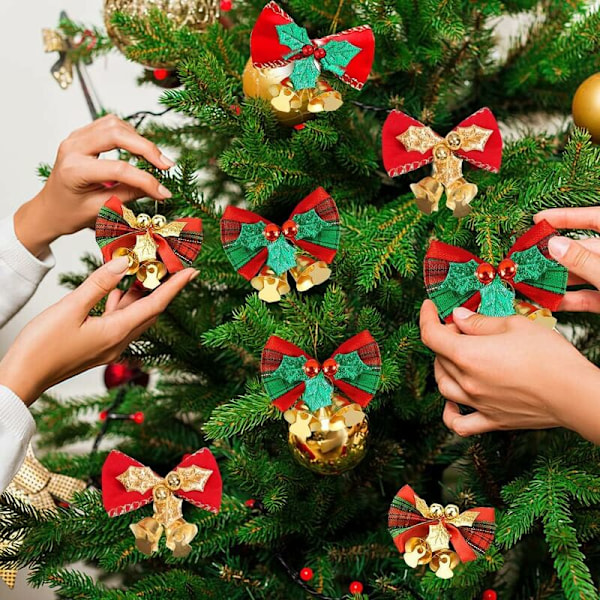 Punainen Joulu Punainen Noel 16 kappaletta, Punainen Joulukuusen oksa, Joulukuusen koriste joulukuusen ripustuksiin, lahjapakkauskoristeet, loma-koriste