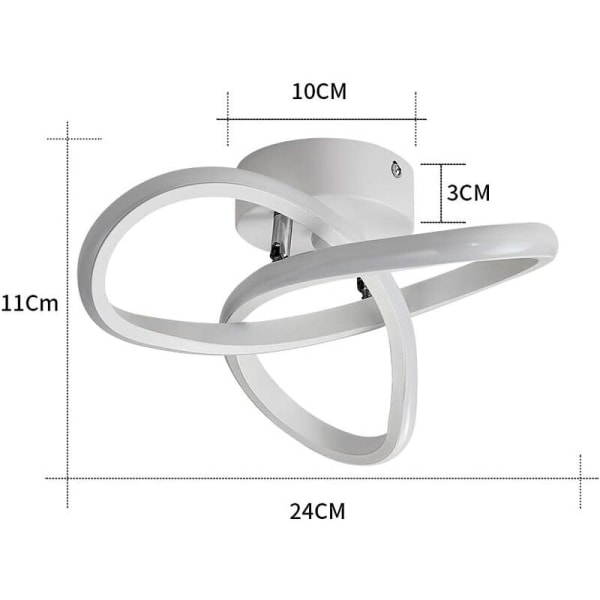 Moderne LED-taklampe, 22W aluminium og akryl taklampe, blomsterformet design LED-taklampe for soverom kjøkken stue korridor spisestue