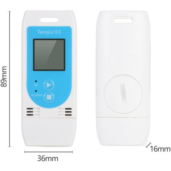 KKmoon USB Temperatur- och fuktighetsdatalogger Återanvändbar RH TEMP Fuktighetsdatalogger Fuktighetsloggmätare med 32 000 inspelningskapacitet, Modell: Blå B