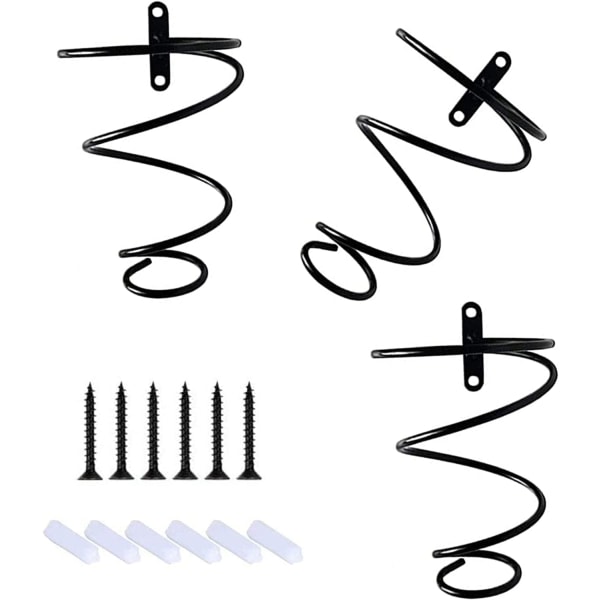 3 stk. veggmontert vinflaske i jern (3,66*4,72*2,15 tommer), metallhengende vinreolarrangør, veggmontert jernvinreol, gjelder for oppbevaringshylle, Bo