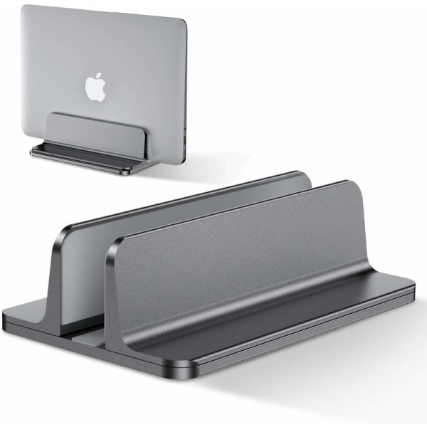 Vertikal bærbar computer stand, justerbar aluminiums bærbar computer stand skrivebord bærbar computer stand til MacBook Pro/Air, iPad, Surface, HP, Lenovo, tablet og andre bærbare computere -
