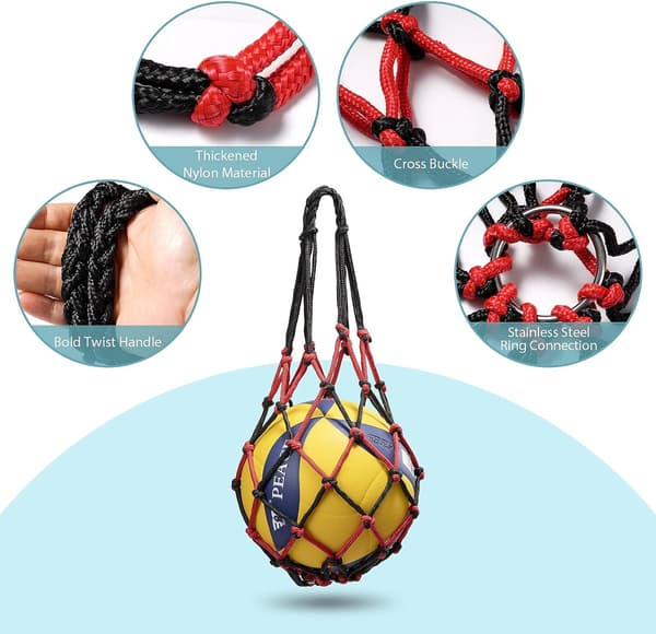 2 stk. ballon netpose - Stor netpose i nylon til opbevaring af sammenklappelige netposer - Holdbar og genanvendelig