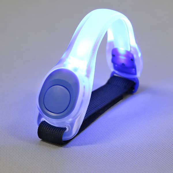 4 stk Blå Lysende LED Ride Silikon BH Nattløping Blink Nattur Fluorescerende Rør Sele